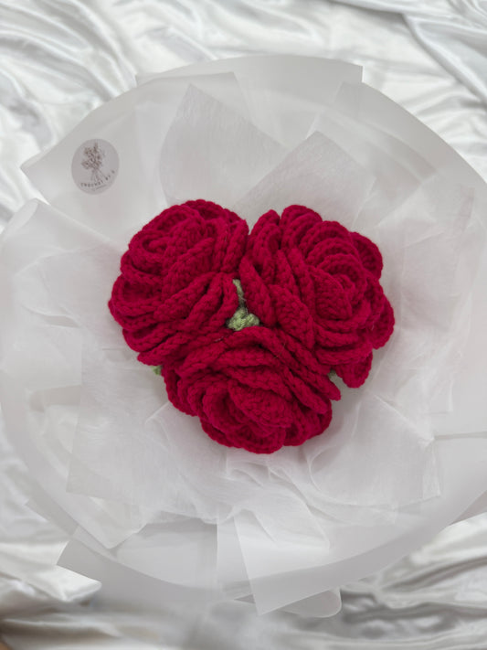 3pc Red Rose Bouquet